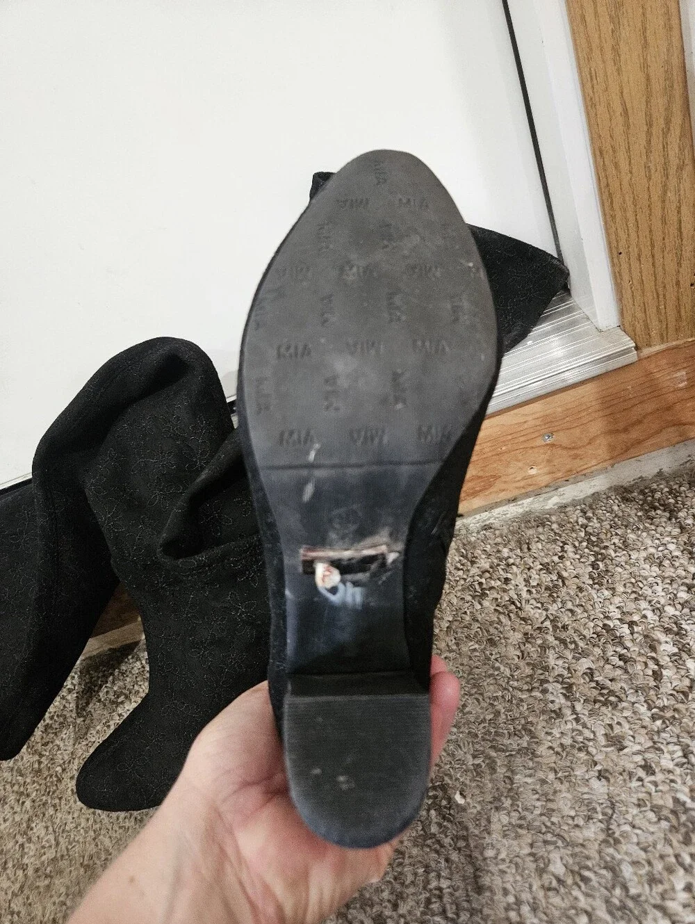 Mia Black Women's Over-the-Knee Suede Boots Size 8